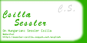 csilla sessler business card